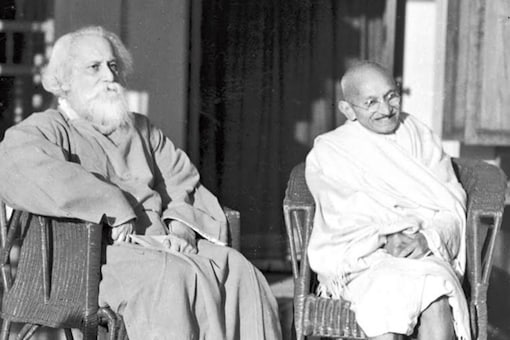 Rabindranath Tagore and Mahatma Gandhi 