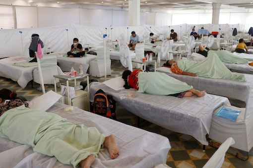 People being treated at a Covid Care centre in Delhi. (Image: Reuters) (Representational Image)