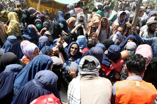 Internally displaced families from northern provinces, who fled from their homes due the fighting between Taliban and Afghan security forces, take shelter in a public park in Kabul, Afghanistan, (Reuters)
