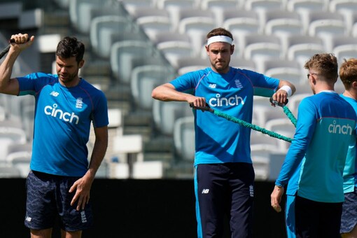 Stuart Broad was injured during training before the second Test.  photo - ap