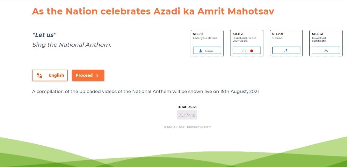 Azadi Ka Amrit Mahotsav In Pics Step By Step Guide To Record And Upload National Anthem On Rashtragaan In