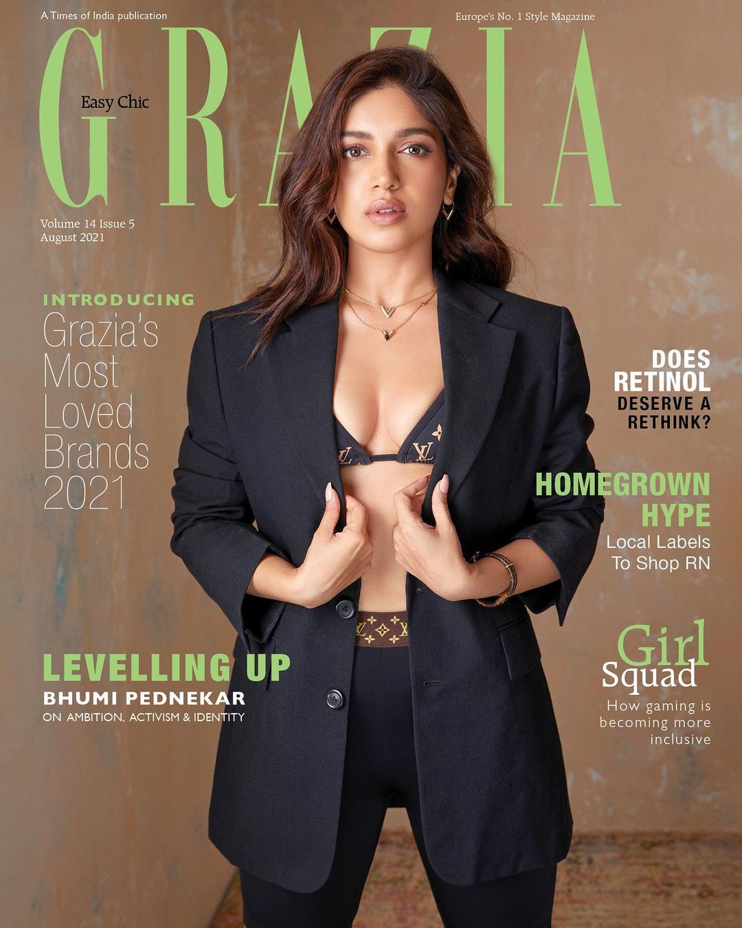 Bhumi Pednekar is the cover girl of Grazia magazine this month. 