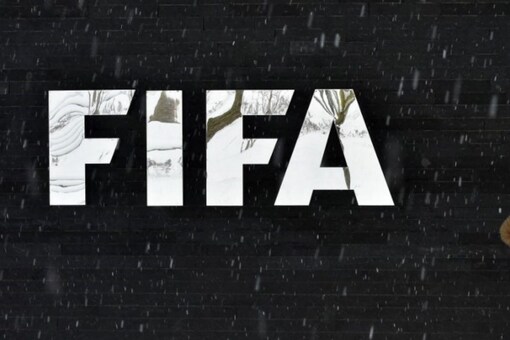 Logo of the International Federation of Association Football (FIFA), at the FIFA headquarters in Zurich (AFP)