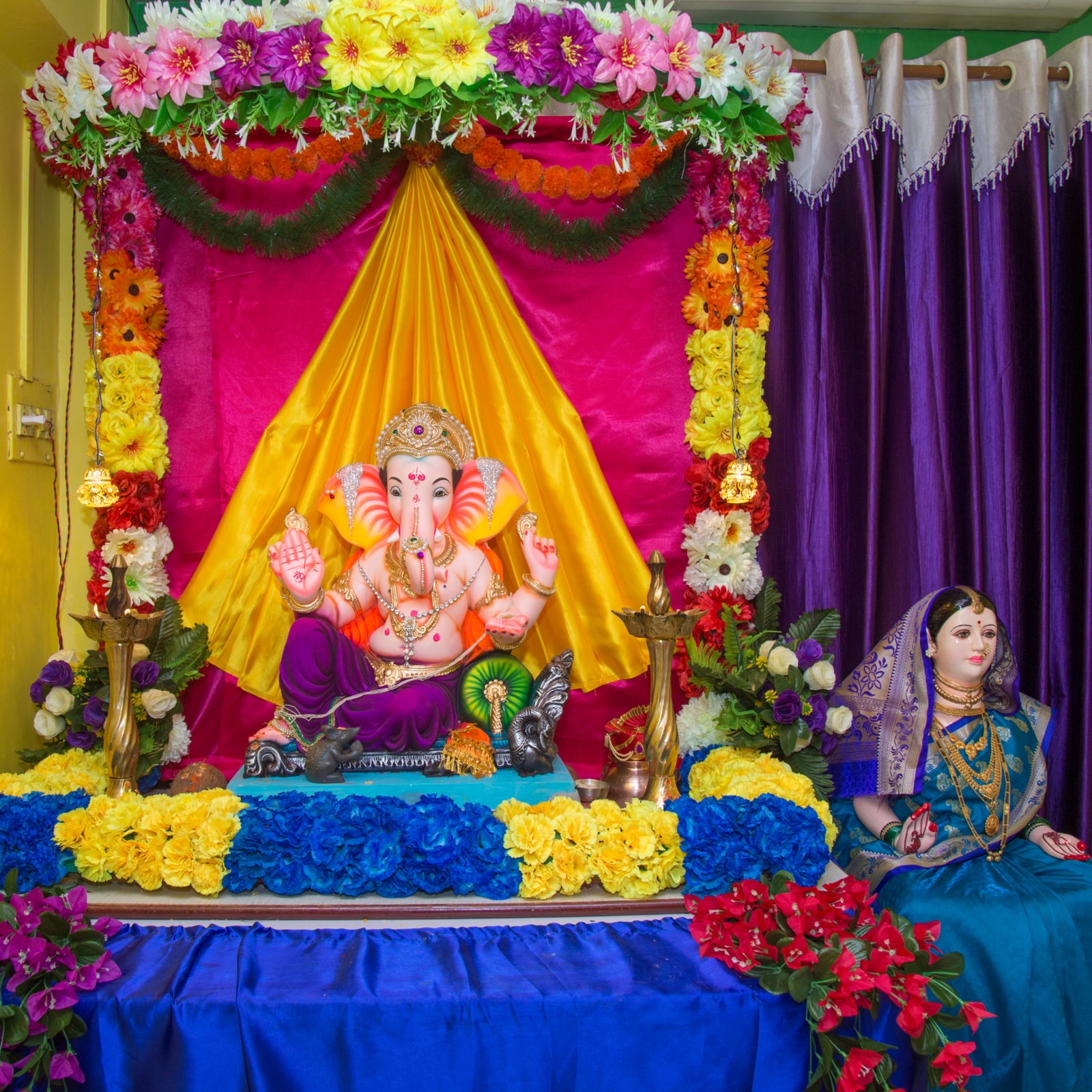 Ganpati decoration deals ideas at home