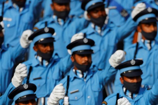Across India, only nine IAF personnel have refused to take the vaccine. In this file photo, Indian Air Force soldiers march during Republic Day parade in New Delhi. Reuters/Adnan Abidi