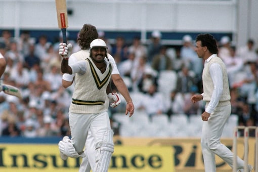 Javed Miandad was the star of the show as he played a brilliant knock of 260 runs.  (Image: Twitter/ICC)