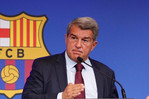 Joan Laporta said Barcelona can come out of the financial hole soon. (Reuters Photo)