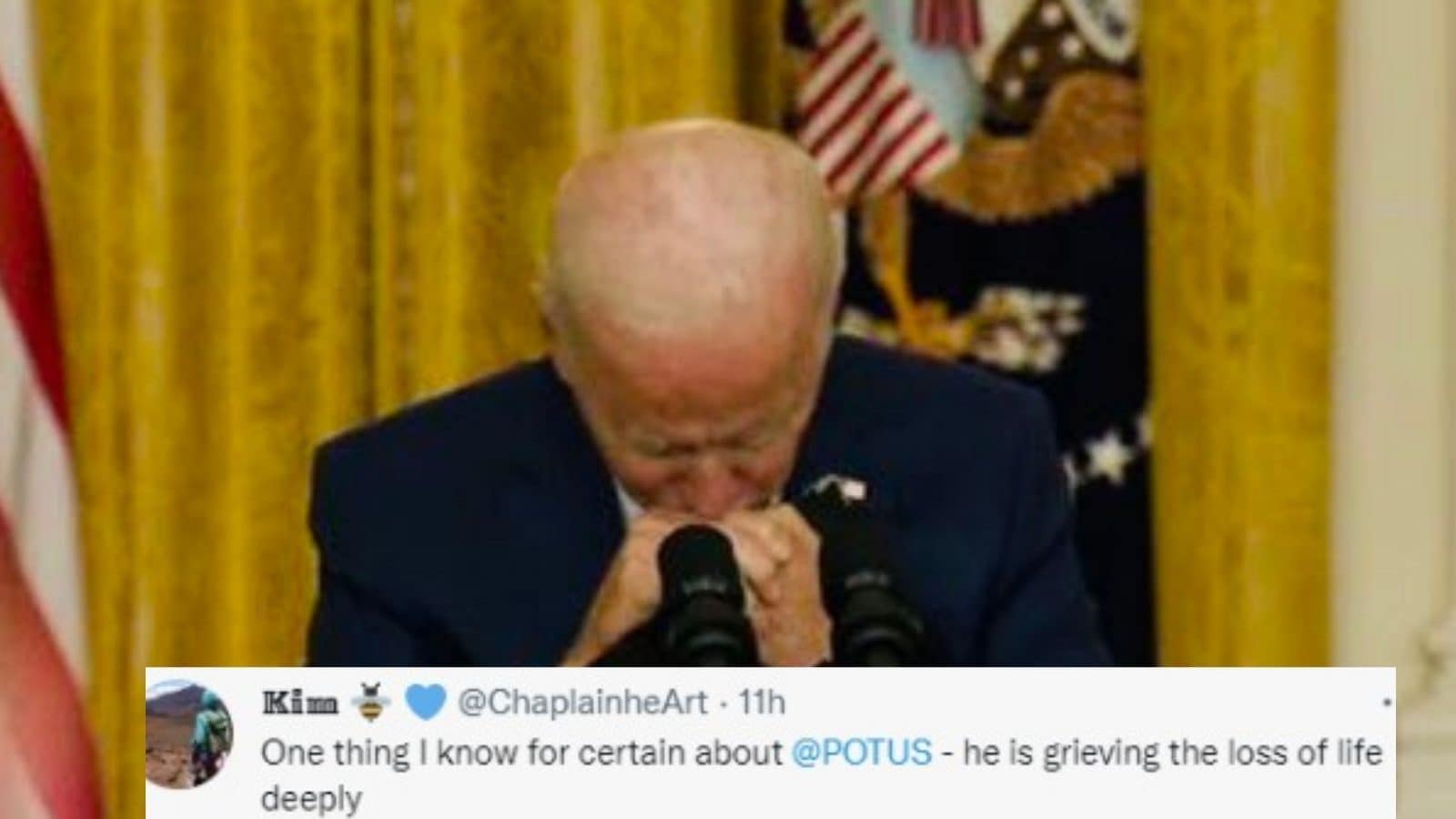 Joe Biden’s Photo With Head Bowed Down at Press Conference Goes Viral