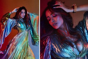 Malaika Arora Oozes Glamour In Holographic Pleated Dress, Check Out Her Sexy Pictures