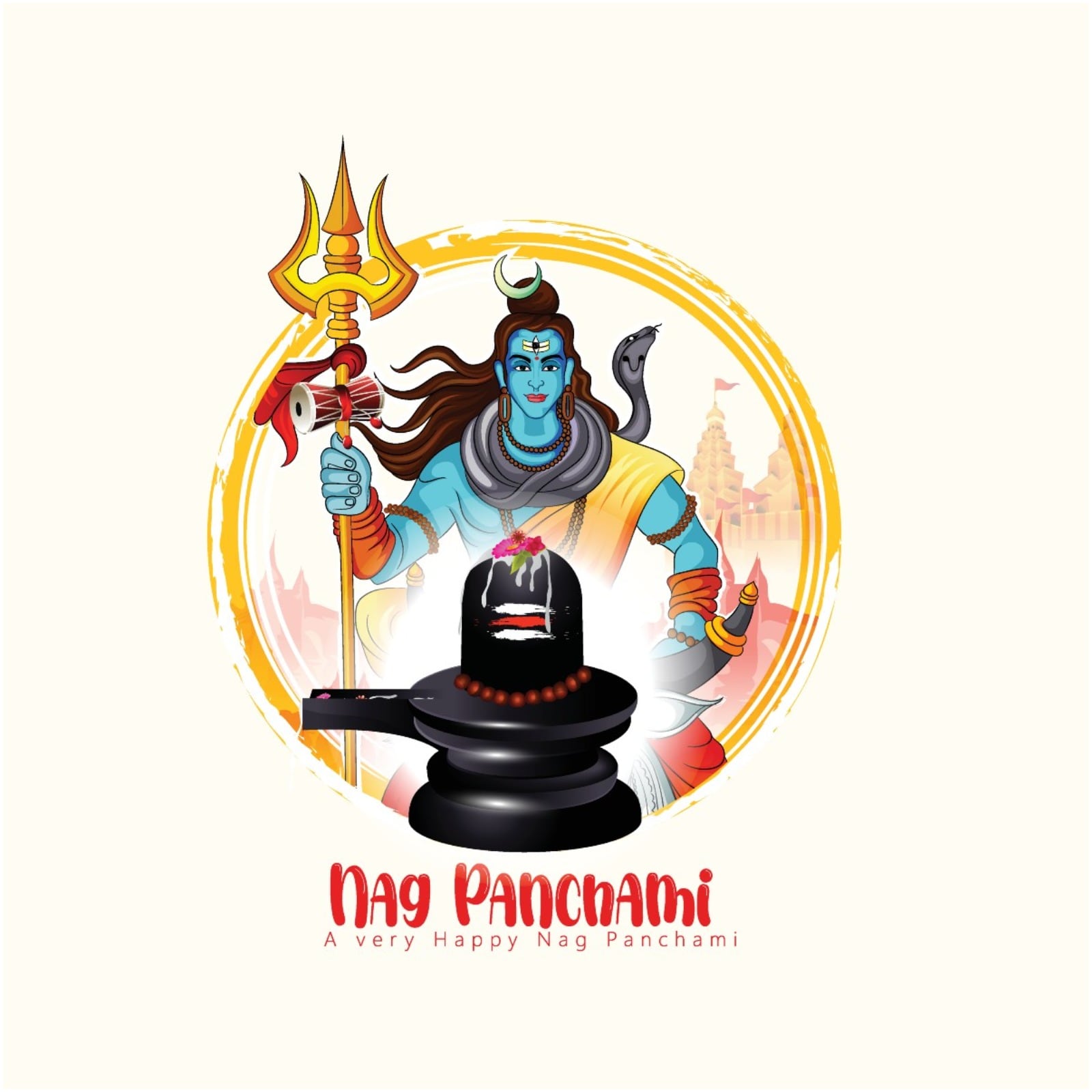 Banner design nag panchami Royalty Free Vector Image