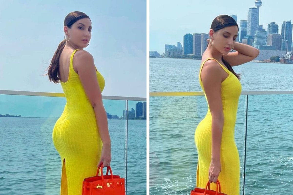 Nora Fatehi Flaunts Her Hourglass Figure In Bodycon Dress See The Diva
