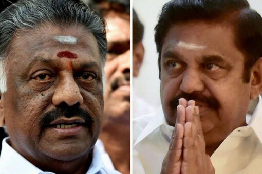 File photo of O Panneerselvam (left) and EK Palaniswami. (PTI)
