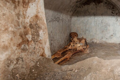 An inscription of the tomb suggested that its owner, a freed slave named Marcus Venerius Secundio, helped organize performances in Greek in Pompeii. (Image Credit: AP)