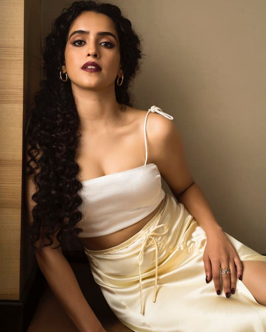 10. Sanya Malhotra looks her sensuous best in the white ensemble. 