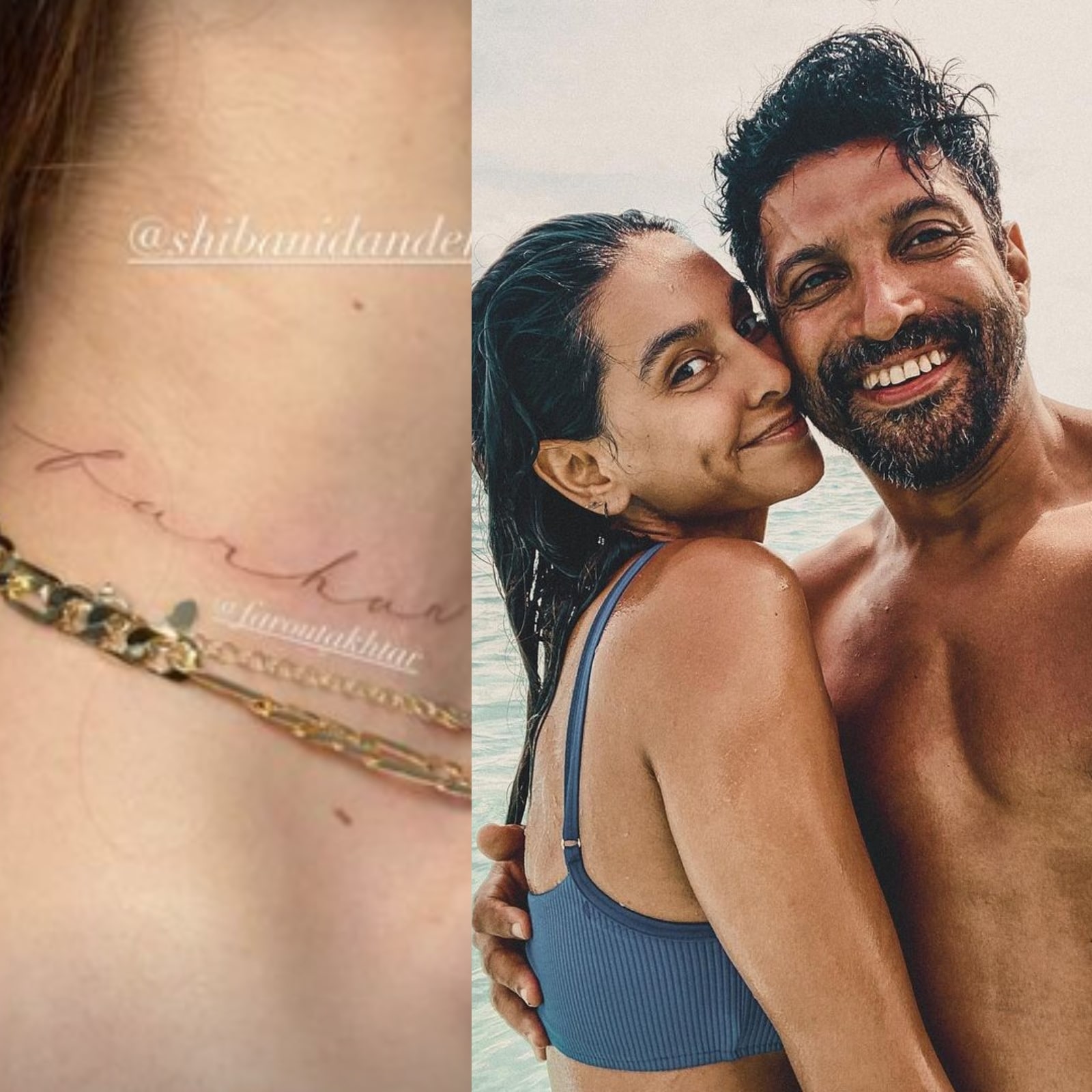 Shibani Dandekar Inks Boyfriend Farhan Akhtar's Name on Her Neck; See Photo Shibani Dandekar Inks Boyfriend Farhan Akhtar's Name on Her Neck; See Photo