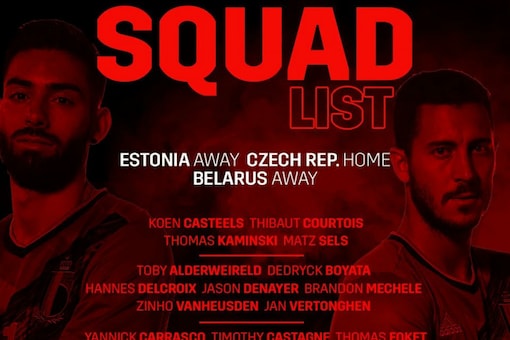 Belgium squad (Twitter)