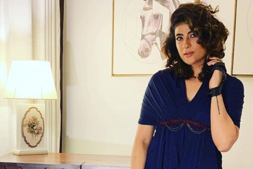 Writer-director Tahira Kashyap appeared in a blue maxi dress.  (Image courtesy: Instagram)