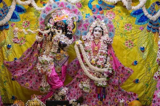 Devotees celebrate the birth of Krishna,