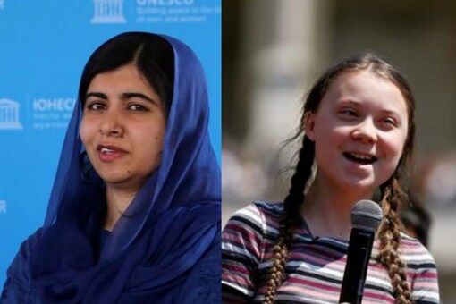 File photo of Malala Yousafzai, Greta Thunberg, from Reuters.