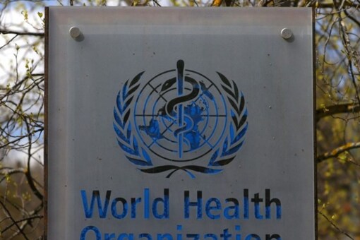 A logo is pictured outside a building of the World Health Organization (WHO) during an executive board meeting on update on the coronavirus disease (COVID-19) outbreak, in Geneva, Switzerland, April 6, 2021. REUTERS/Denis Balibouse 