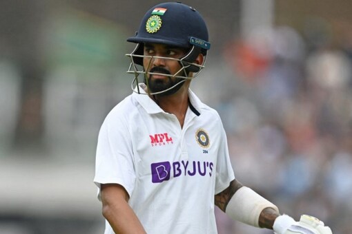KL Rahul walks back to the pavillion on the third day at Oval.