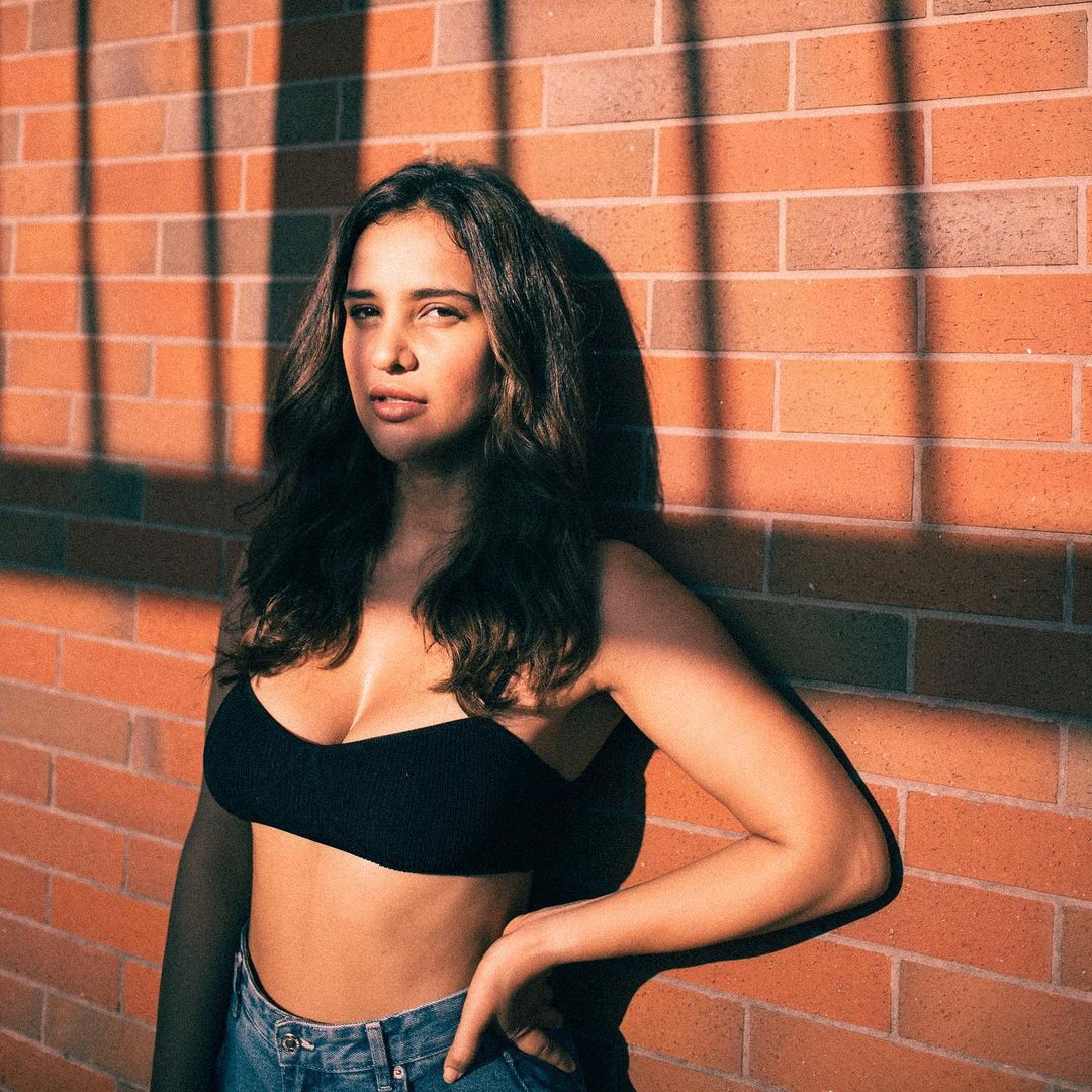 Aisha Sharma looks smart in the black bra and denims.