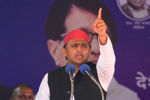 Akhilesh Yadav has advised BJP to change its political symbol to 'Bulldozer', BJP returned fire by asking SP to take 'AK-47' as election symbol.  (AFP)