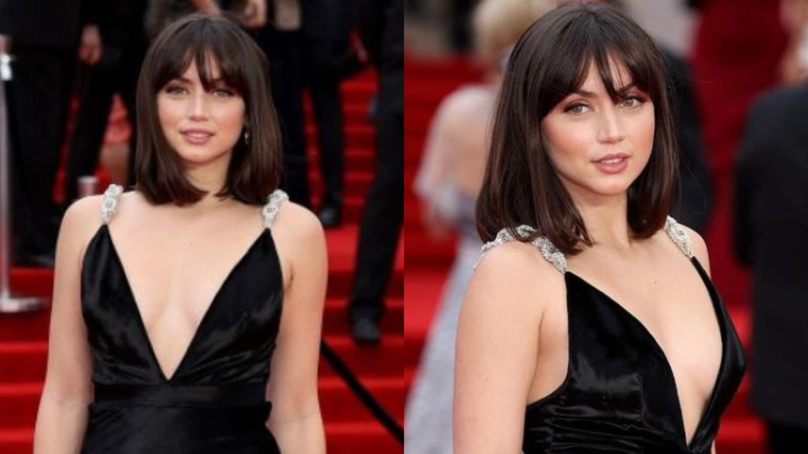 Thoughts and Prayers To Ana de Armas Who Suffered a Wardrobe Malfunction As  She Left The 'No Time To Die' World Premiere