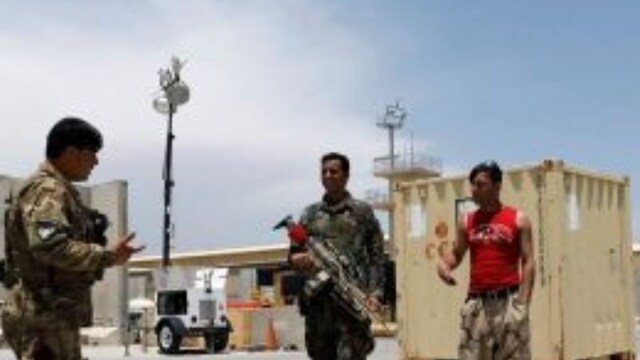 It was not clear why the Chinese delegation visited the Bagram airfield in north Kabul, but they were reportedly collecting 'evidence and data against Americans'. (Reuters Photo)
