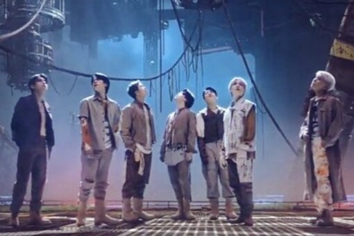 A still from BTS X Coldplay's My Universe music video