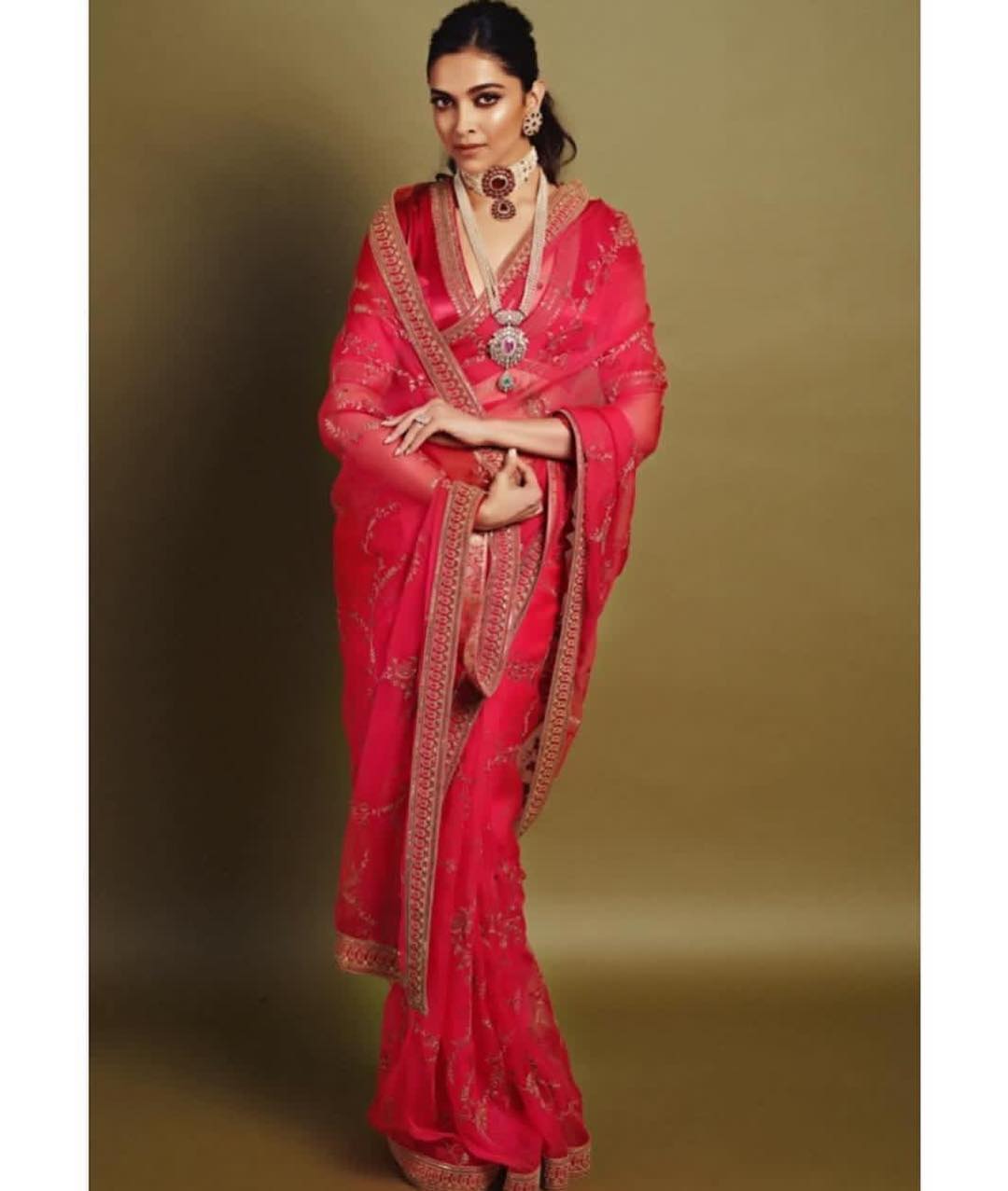 Deepika Padukone keeps it regal in the pink drape.