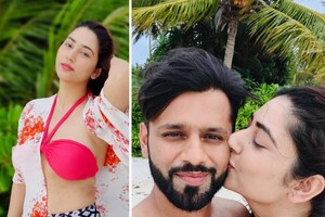 Disha Parmar Looks Sexy In Bikini, Enjoys Romantic Holiday With Rahul Vaidya In Maldives Disha Parmar Looks Sexy In Bikini, Enjoys Romantic Holiday With Rahul Vaidya In Maldives
