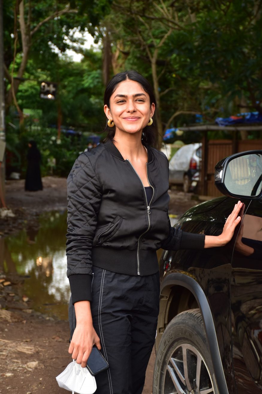 Mrunal Thakur snapped out and about.