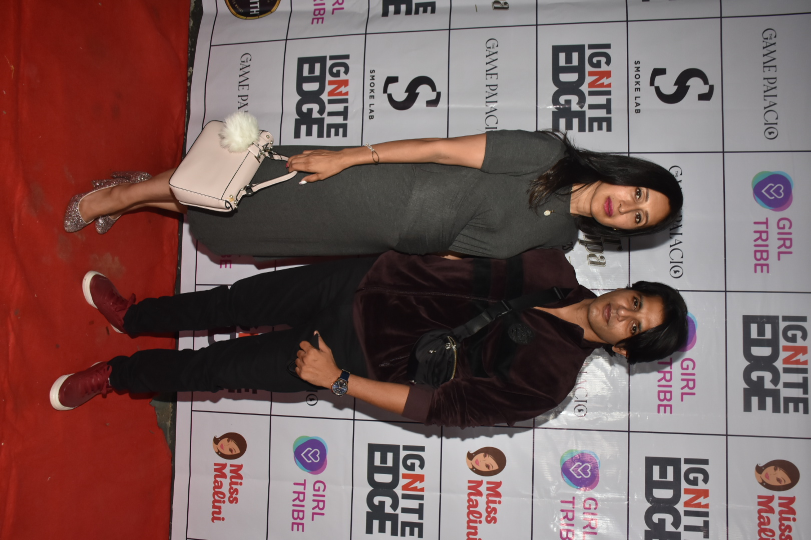Karanvir Bohra and Teejay Sidhu at an event. 