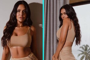 Esha Gupta Looks Beyond Sexy In Nude Bralette And High-Slit Skirt In Latest Photoshoot