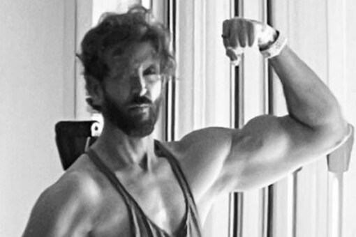 Bollywood actor Hrithik Roshan posted a monochrome picture of himself on Instagram in which he flaunts his biceps.