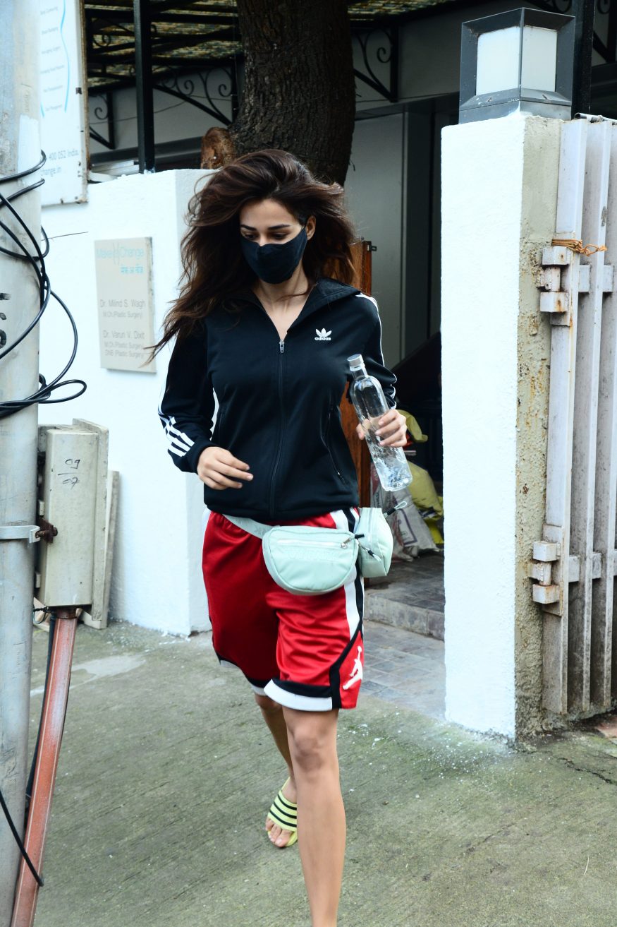 Disha Patani seen getting out of her gym.