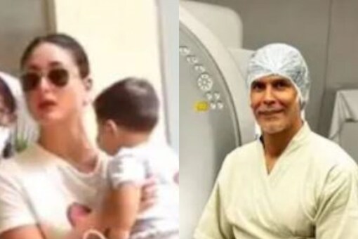 Kareena Kapoor with Jehangir, (L) Milind Soman