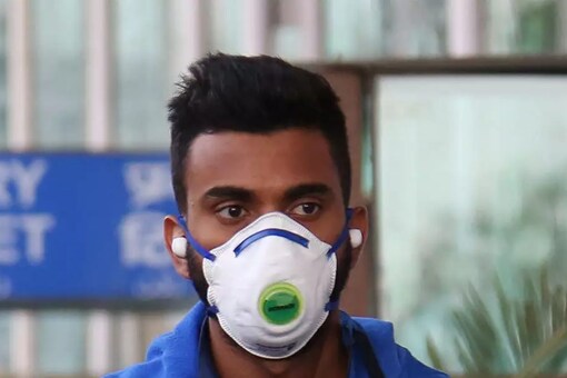 KL Rahul at Lucknow airport in March 2020.