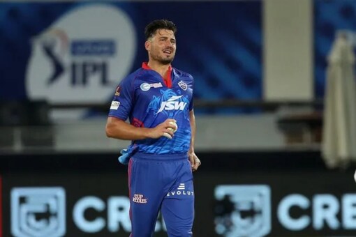 Marcus Stoinis injured his hamstring vs SRH. (BCCI Photo)