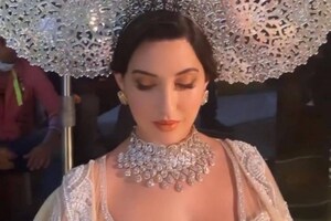 Nora Fatehi Could Pass Off As Queen In Her Regal Lehenga Look, See The Diva's Sexy Pictures