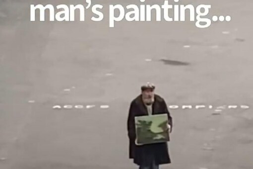 the cursed woman painting meme