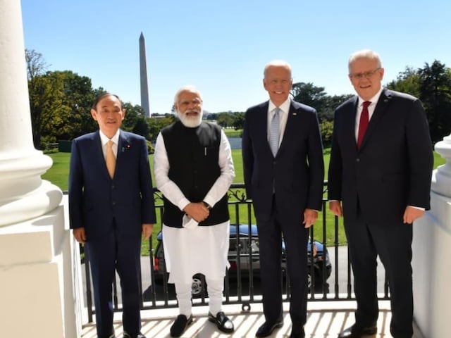 Leaders of the US, India, Japan and Australia met for the Quad summit in Washington DC on Sept 25, 2021 (Image: PMO Twitter)
