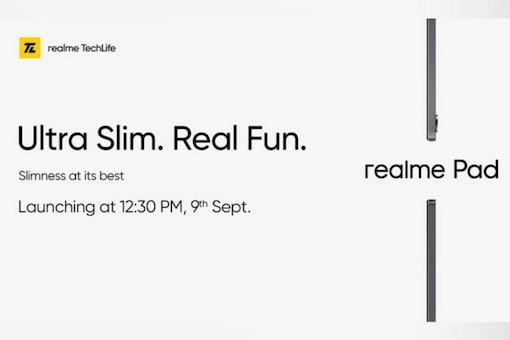 The Realme Pad launch event will take place at 12:30 PM IST.