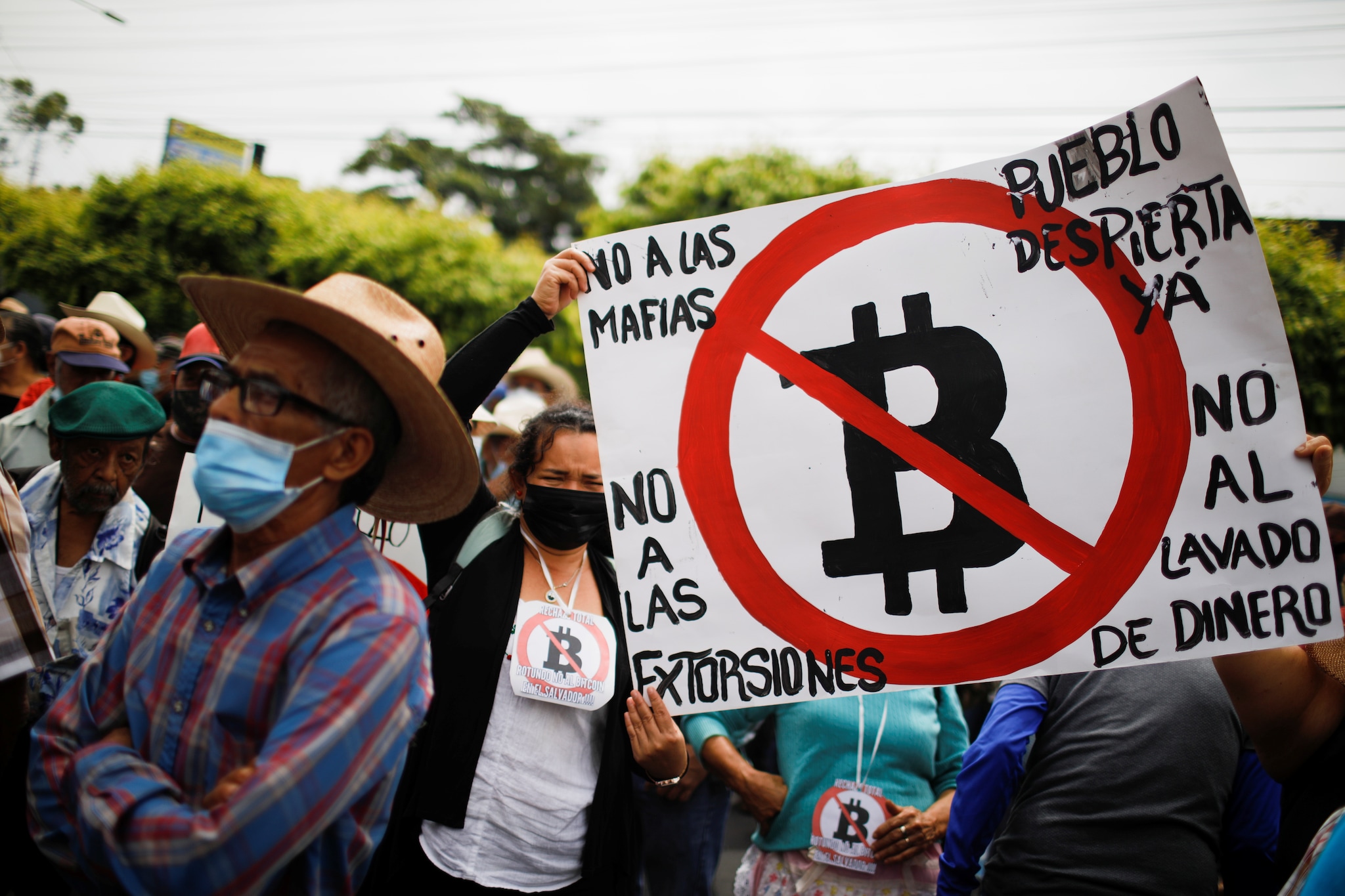 In Photos: El Salvador Sees Protest as Country Adopts Bitcoin as Legal  Tender