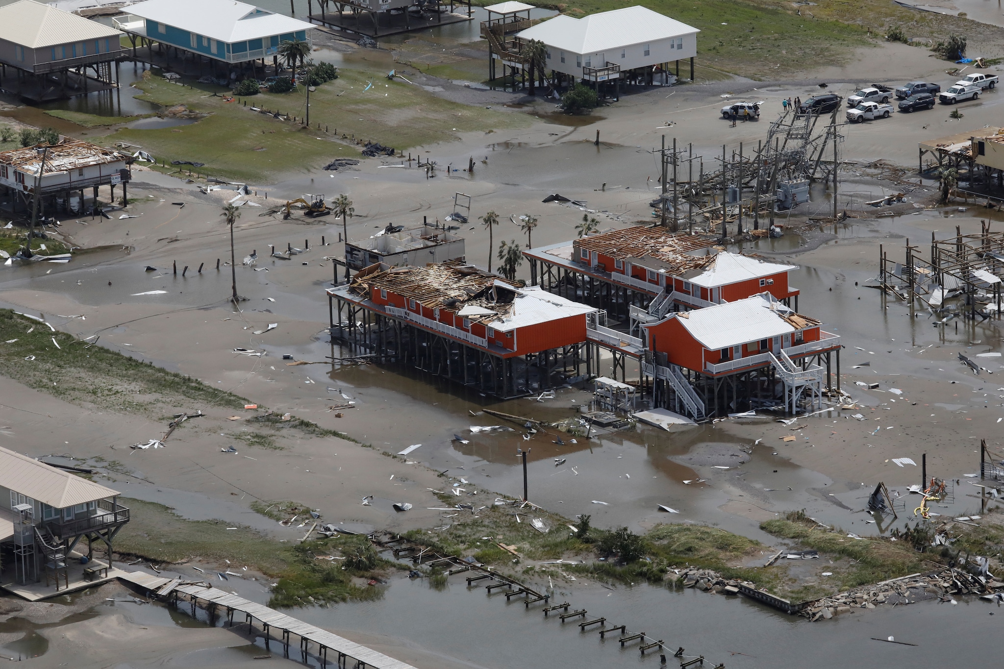 In Photos Hurricane Ida Leaves Louisiana's Grand Isle Barrier Island