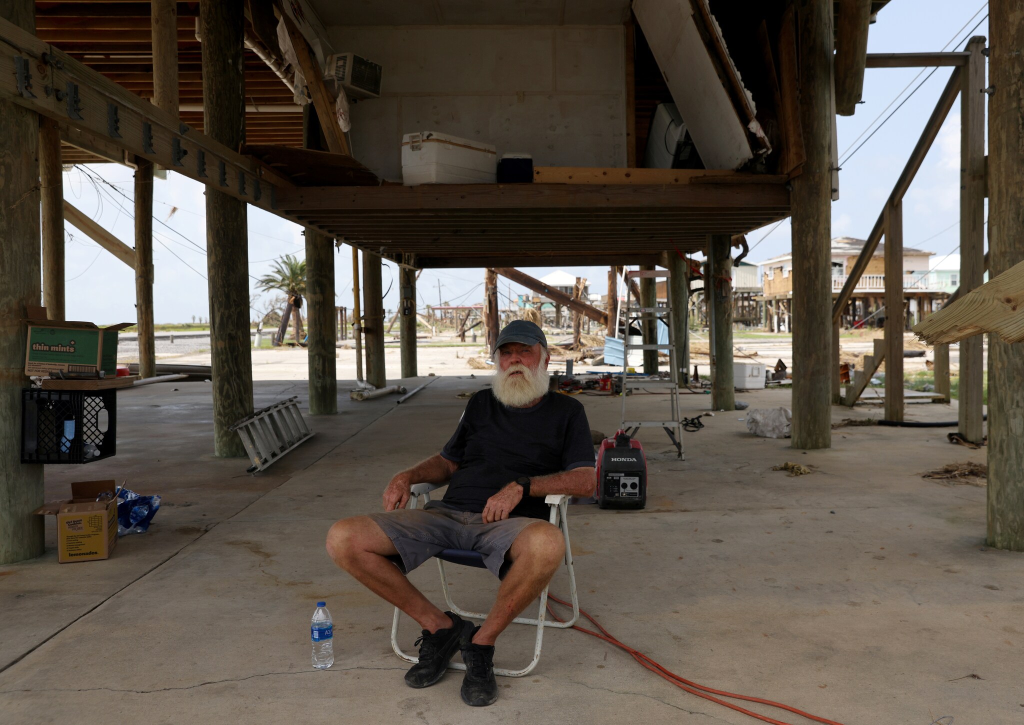 In Photos Hurricane Ida Leaves Louisiana's Grand Isle Barrier Island
