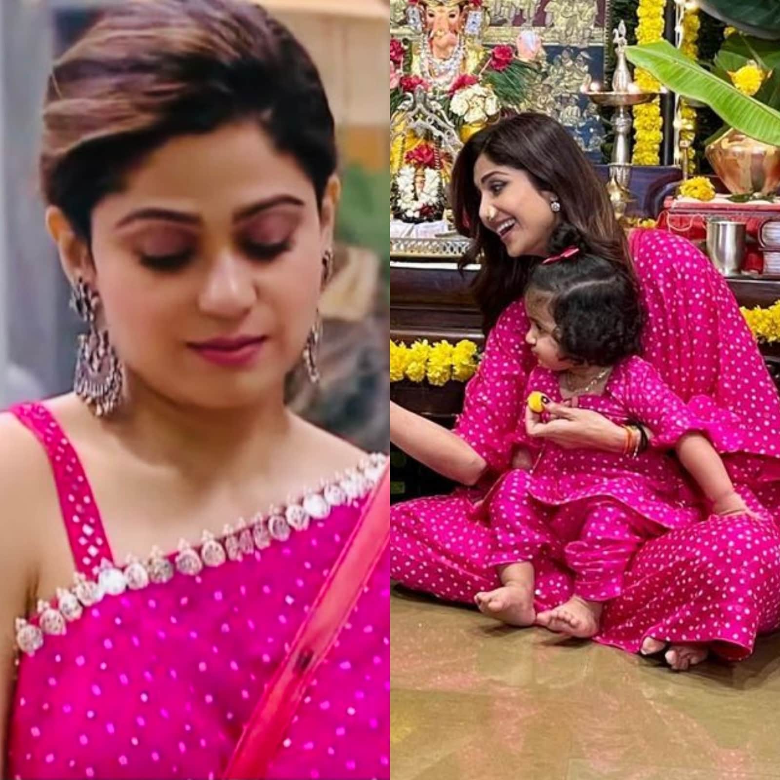 1600px x 1600px - Shilpa Shetty and Shamita Shetty Wear Matching Pink Outfits As They  Celebrate Ganesh Chaturthi - News18