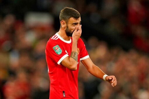 Manchester United star mid-fielder Bruno Fernandes (AP)