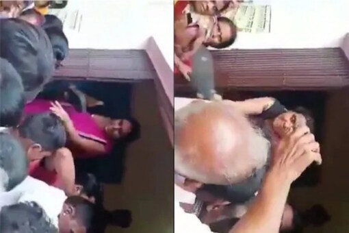 एएनएम का लोगों पर चप्पलों का इस्तेमाल करने का वीडियो सोशल मीडिया पर हर जगह वायरल हो रहा है.